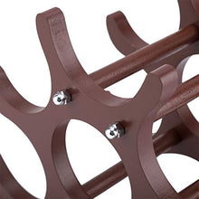 Rehomy Wooden Red Wine Rack Red Wine Holder Shelf Stand 6 Bottles