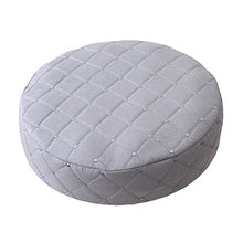 Copertura per Sgabello da Bar Fodera da Sedia Rotonda in Poliestere per Salone - Grigio, 2 Pezzi