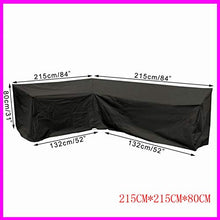 HTLLT Set da Pranzo per Patio A Forma di L Coperture per Mobili da Giardino Antivento Antipolvere con Custodia per Protezione Solare O Spostamento