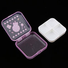 Custodia Portatile per Capsule con Organizer per Contenitori di Medicinali per Tablet a 4 Slot