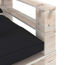 FAMIROSA Divano da Giardino in Pallet con Cuscini Nero in Legno di Pino