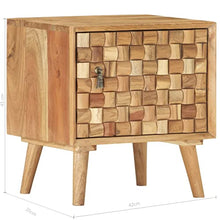 vidaXL Comodino 42x35x45 cm in Legno Massello di Acacia