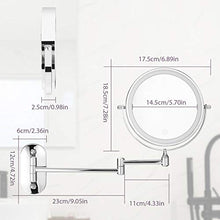 Himimi - Specchio cosmetico a LED con ingrandimento 1x/5x, dimmerabile con pulsante touch, luce regolabile, orientabile a 360° e verticale