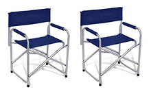 Beaver Brand Poltrona RICHIUDIBILE Regista Modello Prima in Alluminio E Tessuto in TEXTILENE Blu - Ideale per Campeggio- Offerta per 2 Pezzi !!