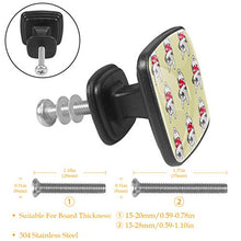 Cute pug dog doodle style Pomelli per Porta Set di 4 Pomelli per Mobili Manopole per Cassetti Cucina Armadio Vetro