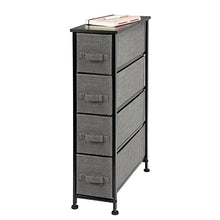 mDesign Cassettiera in tessuto – Comò con 4 cassetti – Pratico organizer con cassetti ideale per camera da letto e bagno – antracite