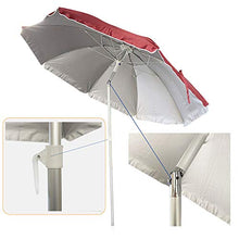 Ombrellone da Spiaggia, Giardino Ø 220 cm - Antivento con Custodia - Tessuto protezione dai raggi uvA-uvB - Monocolore Rosso