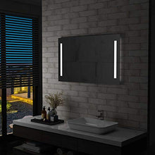 Tidyard Specchio da Parete Rettangolare a LED per Bagno 50x60 cm/80x60 cm/100x60 cm,Specchio a Muro Bagno,Specchio da Bagno,Specchio Bagno Parete,Specchio da Parete con Luce LED
