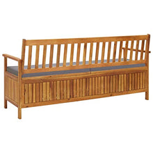 vidaXL Cassapanca con Cuscini da Giardino 170 cm Massello d'Acacia