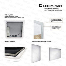 Nimco - Specchio cosmetico a LED, con Illuminazione indiretta e Luce Bianca Fredda, 120 x 70 cm