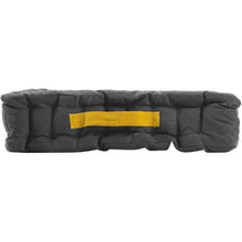 CDaffaires - Set di 2 cuscini da pavimento, 100% cotone, 45 x 45 x 10 cm, colore: Antracite/Giallo