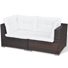 vidaXL Divano da Esterno Set 14 pz in Polirattan Marrone Sofa Giardino Patio