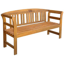 Panchina da giardino in legno di acacia massiccio, 157 x 45 x 82,5 cm