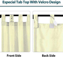 DOMDIL-Tende da Esterno con Velcro, Tende Gazebo Oscuranti e Antimuffe, Perfetta per Giardini e Balconi, 1 Pezzo, 132x305cm, Colore Bianco/Bianco di Crema