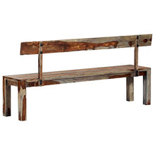 Banc 160 cm Gris Bois de Sesham massif