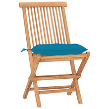 vidaXL Set da Pranzo Giardino Pieghevole 3 pz Cuscino Massello di Teak