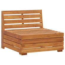 FAMIROSA Divano Centrale Modulare 1 pz con Cuscini in Legno Acacia