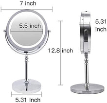 Specchio Specchi di Trucco 3X ingrandimento con specchi Cosmetici Luminosi a LED Shape Rotondo Desktop Vanity Doppio Lato Specchi retroilluminati