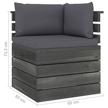 vidaXL Divano Angolare da Giardino su Pallet con Cuscini Legno di Pino