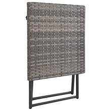 vidaXL Set Lettino Prendisole Pieghevole 5pz Polyrattan Grigio Sdraio Cislonga