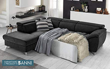 Dafnedesign.Com - Divano angolare 3 posti con penisola a Sinistra - Colore: Nero - cm. 271 x 222 x 94h
