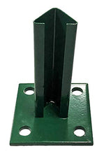 VERDELOOK Piastra di Fissaggio a Terra con 4 Fori per Pali, Diametro 4.8 cm, Verde