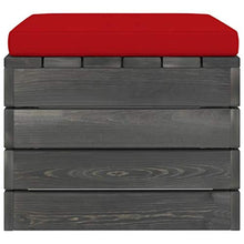 vidaXL Pouf da Giardino su Pallet con Cuscino in Legno di Pino