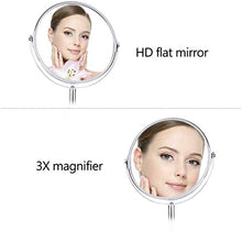 XXT, specchio rotondo in acciaio inox da tavolo per il trucco da principessa, specchio di bellezza