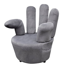 Anself Poltrona in Velluto Nero a Forma di Mano