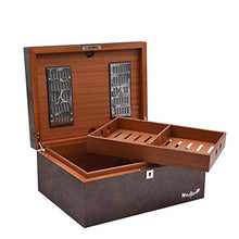 CLJ-LJ Carta di Alta Vernice Lucida Noce Nera humidor in Legno Box