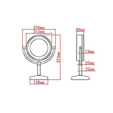 AJH Home Specchietto da toeletta Specchio da Trucco Specchio per Trucco a LED bifacciale Illuminato con ingrandimento Normale e 7X Specchi a Specchio per Cosmetici Orient
