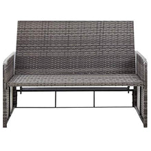 SKM Set Divani da Giardino 2 pz con Cuscini in Polyrattan Grigio (29kg)
