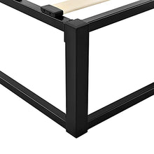 [en.casa] Letto in Metallo 180 x 200 cm con Rete a Doghe Acciaio Verniciato a Polvere Nero