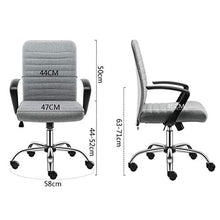 zvcv Sedia da Ufficio ergonomica, Sedia da conferenza Girevole con Schienale Alto e braccioli per postazione di Lavoro da scrivania per Computer, B.