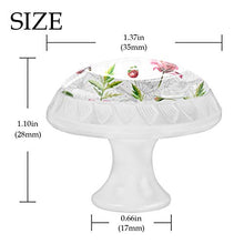 Maniglie per cassetti Manopole per cassetti Manopole rotonde Confezione da 4 per armadietto, cassetti, cassettiere, cassettiere ecc - Design composto da fiori di papavero