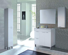 Esidra Mobile Colonna Contenitore Bagno a 2 Ante, Bianco, 30 x 182 x 25 cm