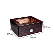 Sigaro Humidor Cedro con igrometro, desktop Digital Humidifier Brown Box può contenere circa 50 sigari