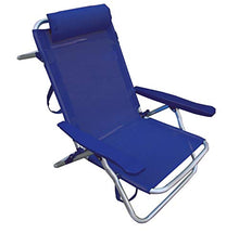 Spiaggina reclinabile in alluminio blu cm.53 x 62 x 77 h