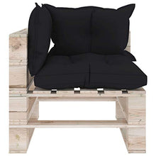 vidaXL Divano Angolare da Giardino in Pallet con Cuscini Legno di Pino