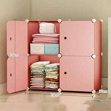 Locker Noleggio Scaffali Abbigliamento Home Camera A 4 Strati di Plastica Armadio Armadio Rimovibili Cube Bagagli Dormitorio Rosa 75X37X75CM MUMUJIN