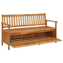 FAMIROSA Cassapanca da Giardino 148 cm in Legno Massello di Acacia