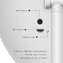 LBWARMB Trucco Specchio con luci Specchio per Il Trucco LED a Doppio Lato LED Portatile Portatile Illuminato specchi Cosmetici Pulsante Touch Pulsante Regolabile per Il comò da Bagno