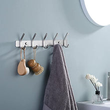 Umi. Essentials Wall-Mounted Brushed Stainless Steel 5-Hook Towel/Coat Rack