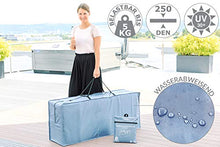 Chefarone Borsa Impermeabile per Cuscini per divani da giardino – Protegge i tuoi cuscini per diva-no e per panchina da esterno – Custodia impermeabile in poliestere spesso - 125x50x32 cm