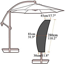 N / A Copertura per ombrellone, 280 x 30 x 81x 45 cm Onbrellone da Giardino, Impermeabile Tessuto Traspirante 210D Oxford per Ombrellone da Giardino