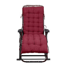 Cuscino per sedia a sdraio, in PEP, per interni ed esterni, 154,9 x 48,3 x 7,6 cm, colore: rosso vino