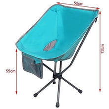 Sedia Campeggio Portatile, Tasca Frontale Pieghevole compatta e Leggera con Borsa Stoffa, capacità 100 kg, Esterno, Interno