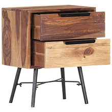 vidaXL Comodino 40x30x50 cm in Legno Massello di Sheesham