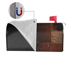 Copertura magnetica per cassetta postale in pelle bovina patchwork, design unico, per giardino, cortile, dimensioni standard, 53 x 45 cm