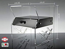 Slato Comodino con cassetto design moderno in plexiglass Amon (cm.35x41x43H)